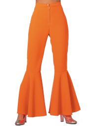 Oranje hippie broek voor dame